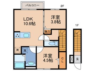 D-roomたかむら　A棟の物件間取画像